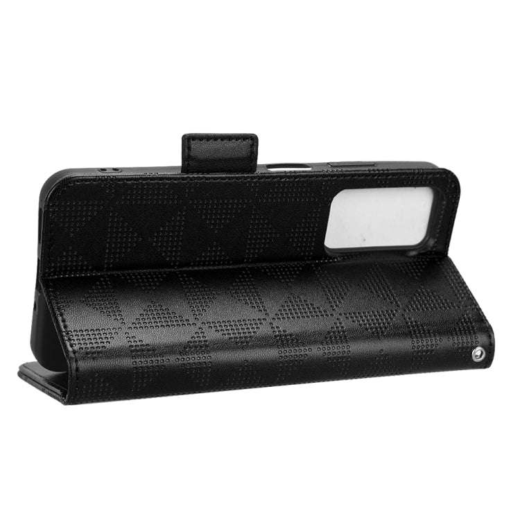 For Blackview A85 Symmetrical Triangle Leather Phone Case(Black)