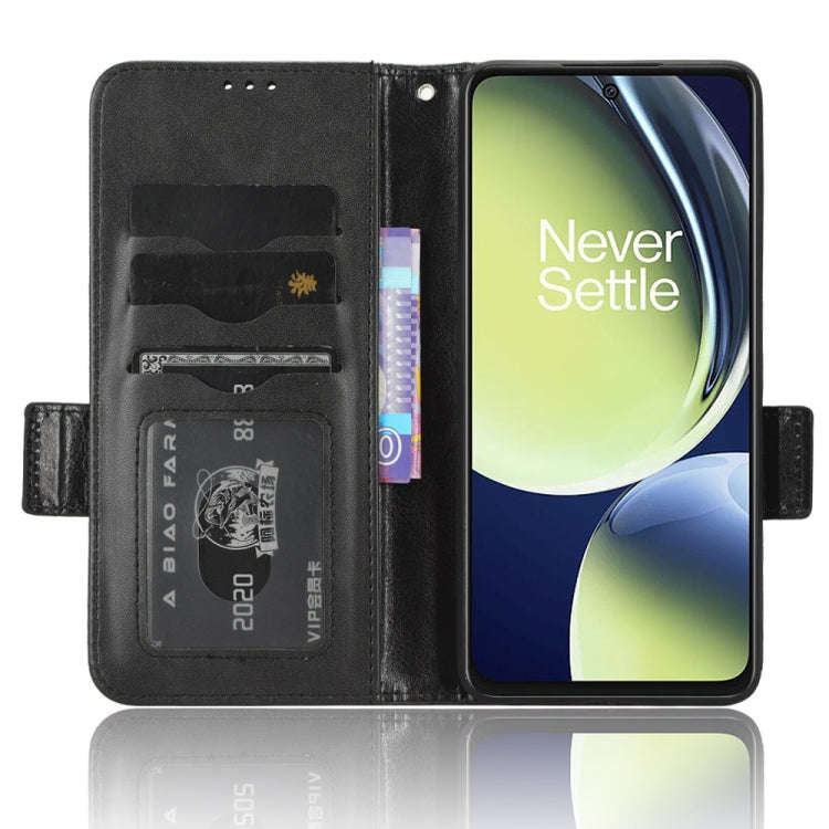 For OnePlus Nord CE 3 Symmetrical Triangle Leather Phone Case(Black)