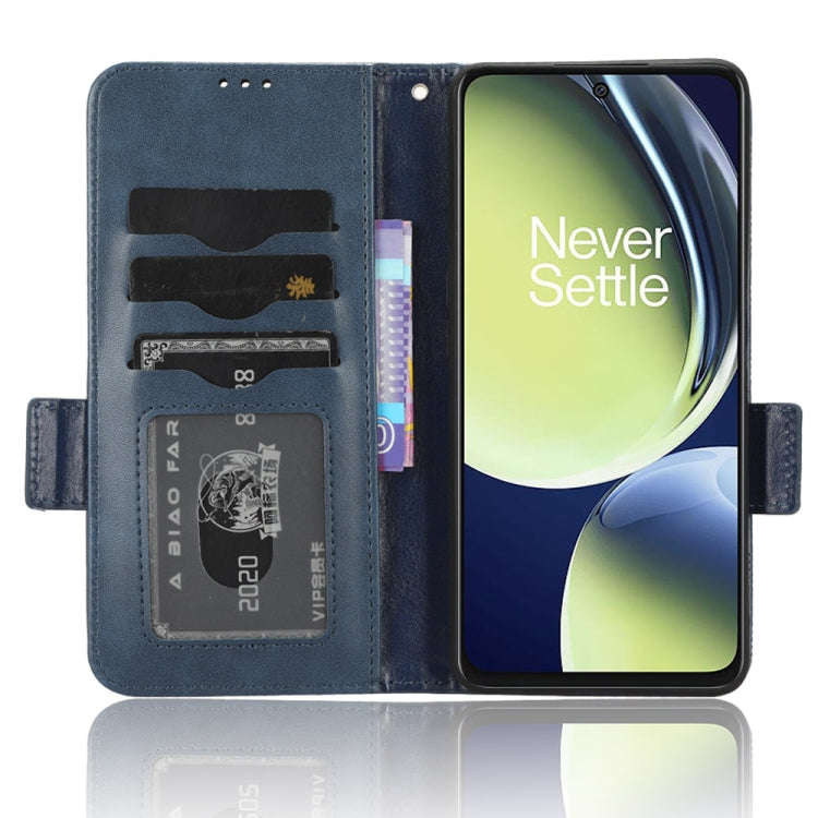 For OnePlus Nord CE 3 Symmetrical Triangle Leather Phone Case(Blue)