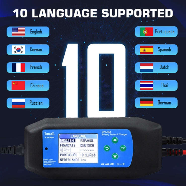 CAT-280 2 in 1 Car Battery Charger & Color Screen Battery Tester
