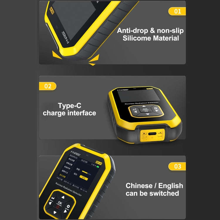 Fnirsi GC01 Home Lndustrial Marble Radioactive X / Y Ray Nuclear Radiation Detector Geiger Counte...