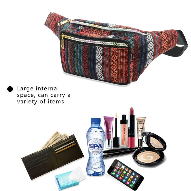 Outdoor Sports Bohemian Ethnic Style Fashion Waist Bag, Size:34x15cm(Style-A)