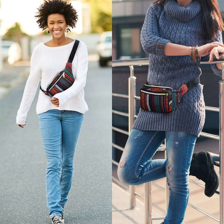 Outdoor Sports Bohemian Ethnic Style Fashion Waist Bag, Size:34x15cm(Style-A)