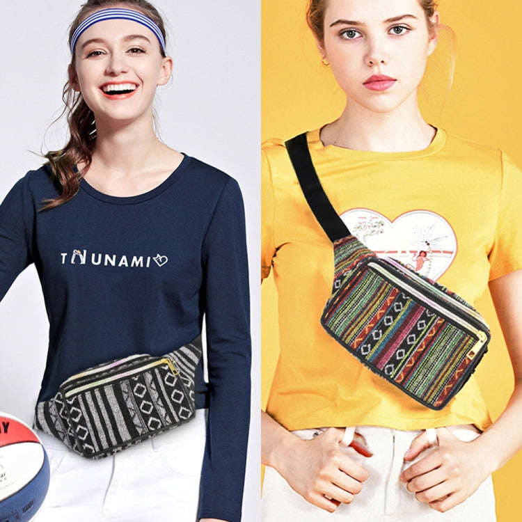 Outdoor Sports Bohemian Ethnic Style Fashion Waist Bag, Size:34x15cm(Style-A)