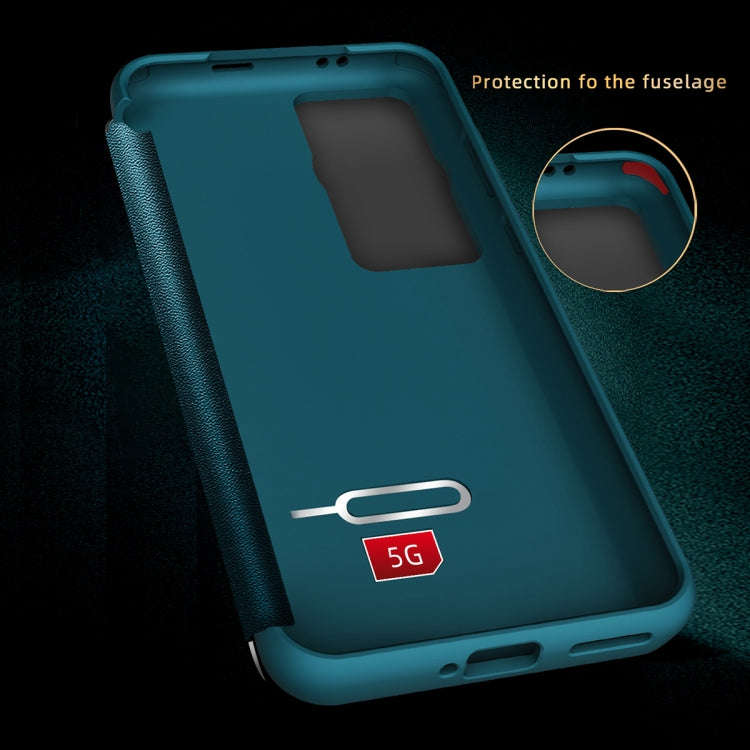 For Huawei P60 Pro Leather + TPU Frame Shockproof Phone Case(Black)