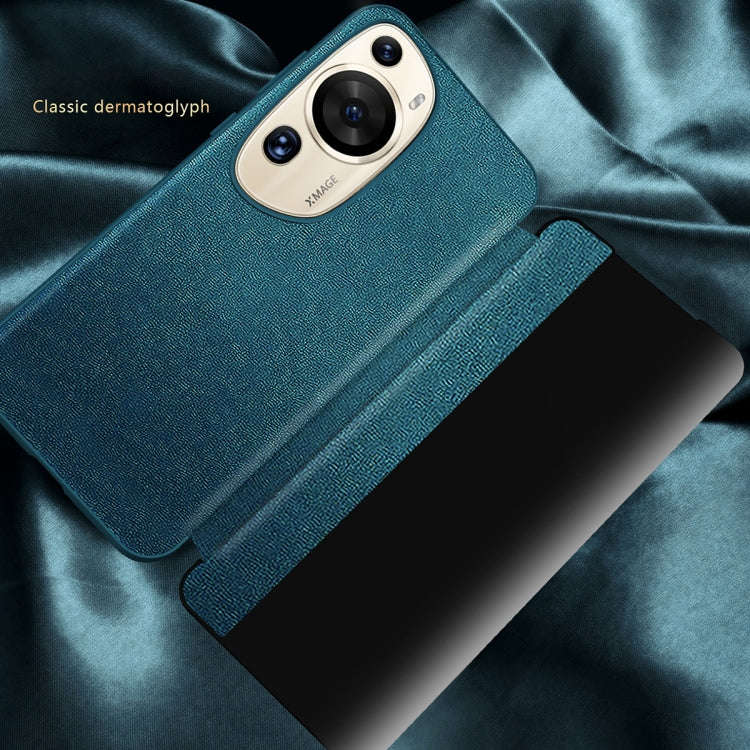 For Huawei P60 Art Leather + TPU Frame Shockproof Phone Case(Orange)