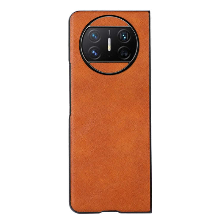 For Huawei Mate X3 Cowhide Texture PU Phone Case(Brown)