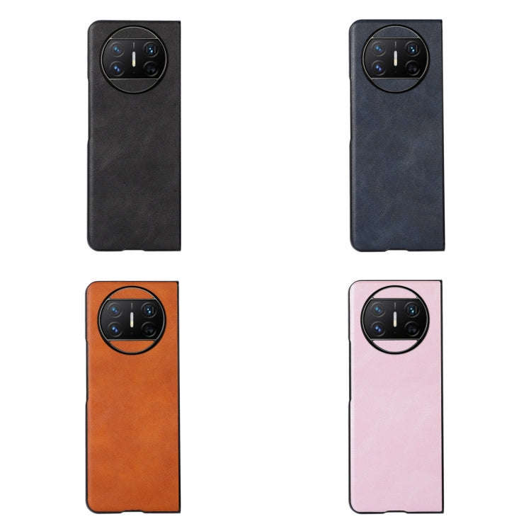 For Huawei Mate X3 Cowhide Texture PU Phone Case(Brown)