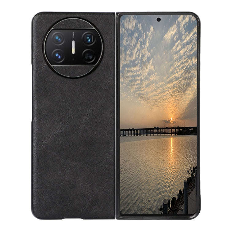 For Huawei Mate X3 Cowhide Texture PU Phone Case(Black)