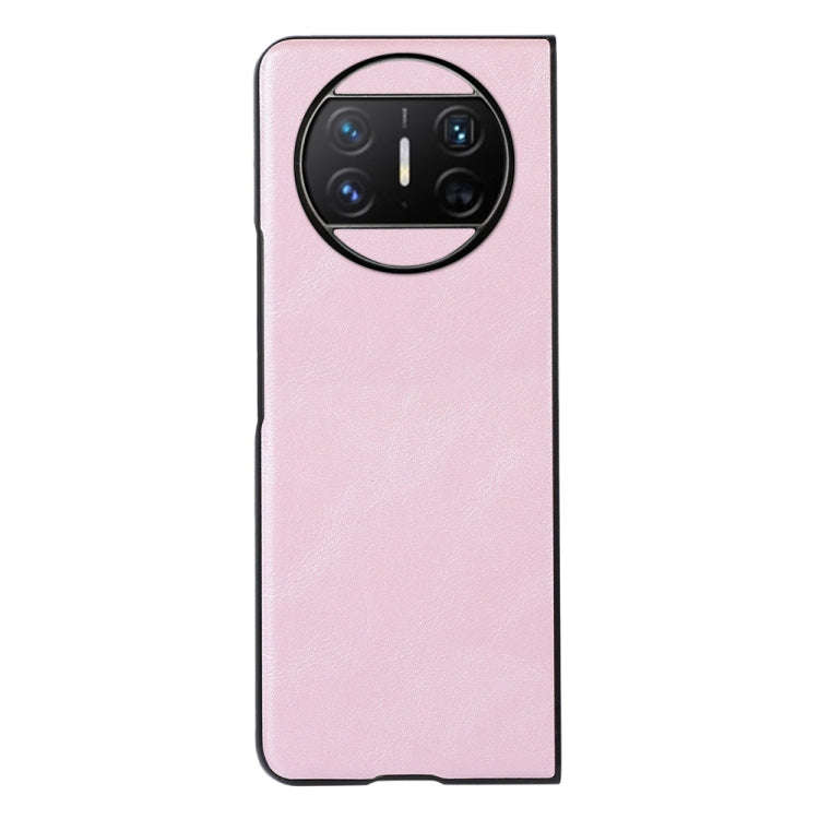 For Huawei Mate X3 Cowhide Texture PU Phone Case(Pink)