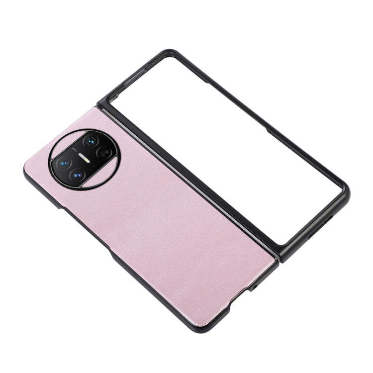 For Huawei Mate X3 Cowhide Texture PU Phone Case(Pink)
