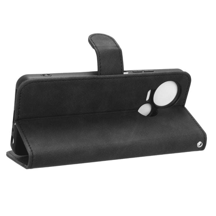 For TECNO Spark 10 5G Skin Feel Magnetic Flip Leather Phone Case(Black)