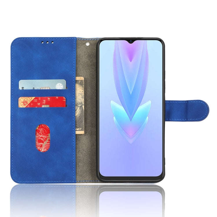 For TECNO Spark 10 5G Skin Feel Magnetic Flip Leather Phone Case(Blue)