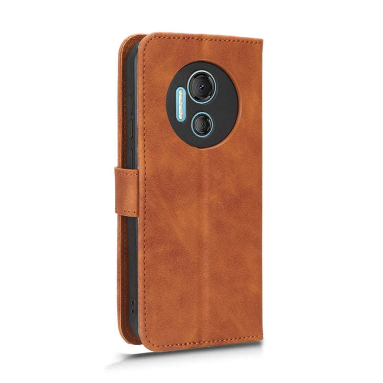 For Doogee X97 / X97 Pro Skin Feel Magnetic Flip Leather Phone Case(Brown)