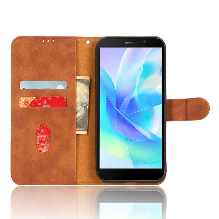 For Doogee X97 / X97 Pro Skin Feel Magnetic Flip Leather Phone Case(Brown)