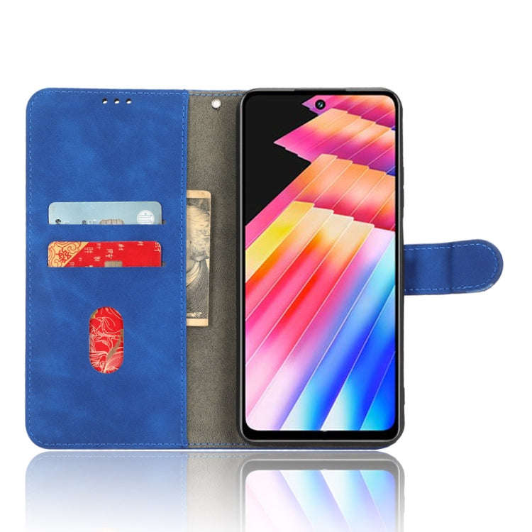 For Infinix Hot 30 Play Skin Feel Magnetic Flip Leather Phone Case(Blue)