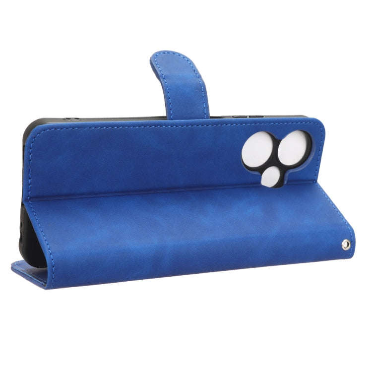 For Infinix Hot 30 Play Skin Feel Magnetic Flip Leather Phone Case(Blue)