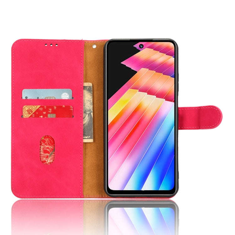 For Infinix Hot 30 Play Skin Feel Magnetic Flip Leather Phone Case(Rose Red)
