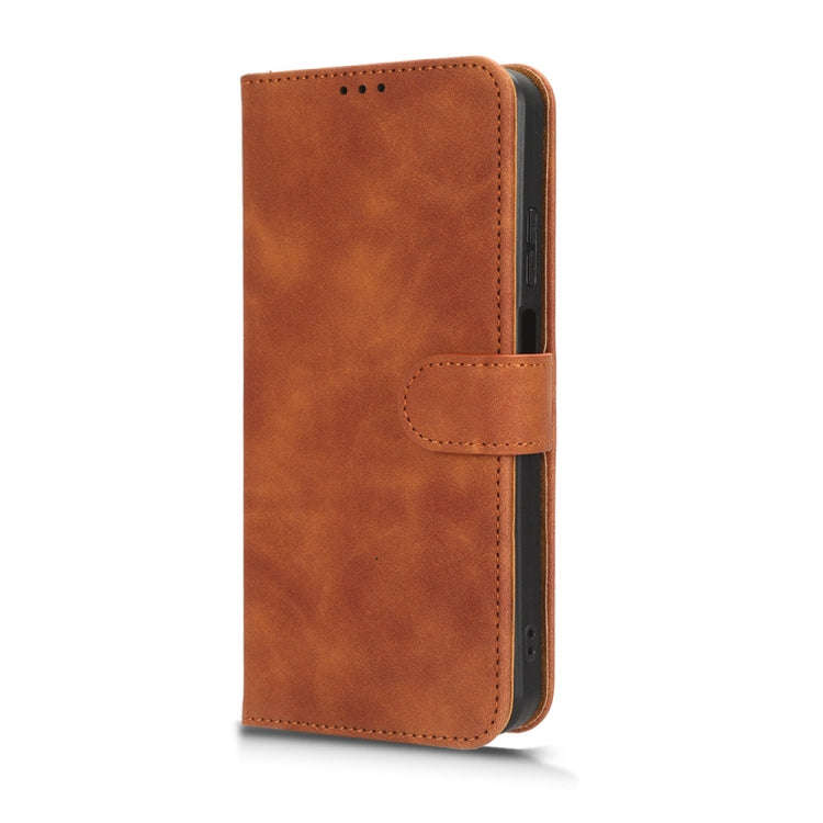 For Infinix Hot 30 Play Skin Feel Magnetic Flip Leather Phone Case(Brown)