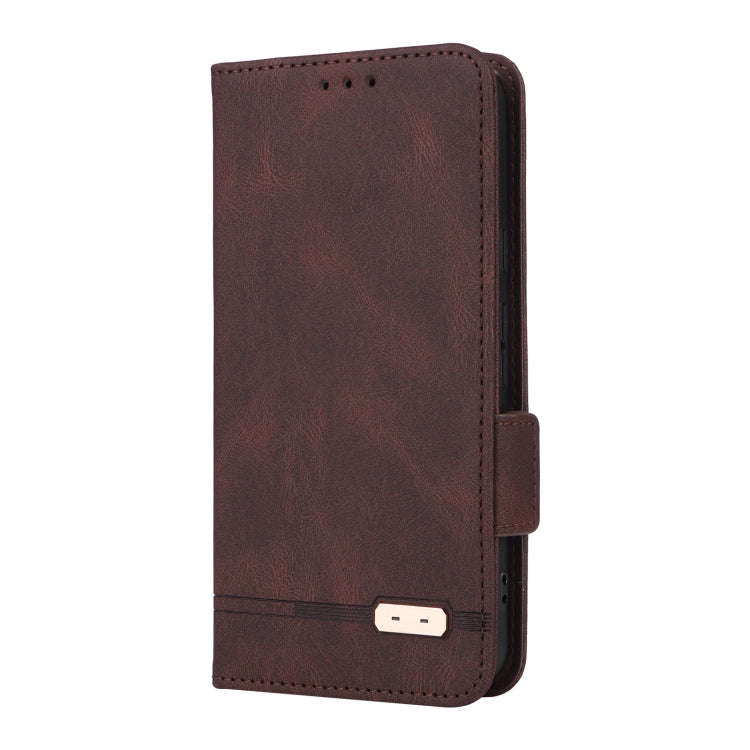 For Google Pixel 8 Magnetic Clasp Leather Phone Case(Brown)