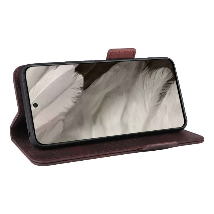 For Google Pixel 8 Magnetic Clasp Leather Phone Case(Brown)