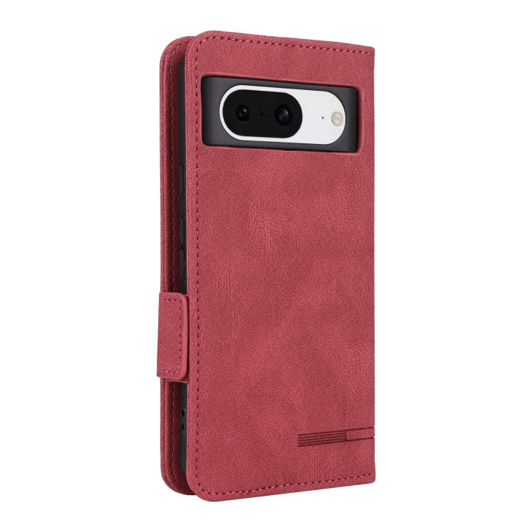 For Google Pixel 8 Magnetic Clasp Leather Phone Case(Red)