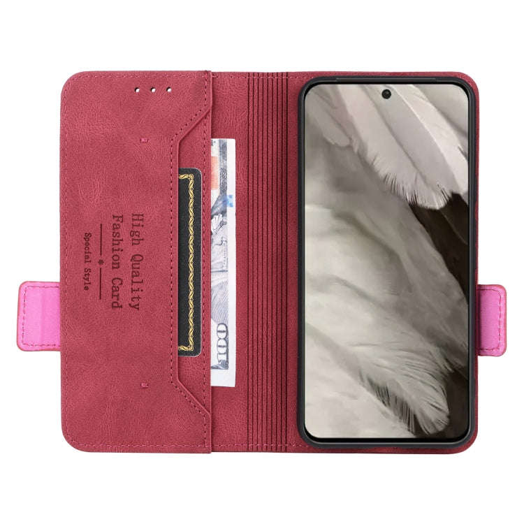 For Google Pixel 8 Magnetic Clasp Leather Phone Case(Red)