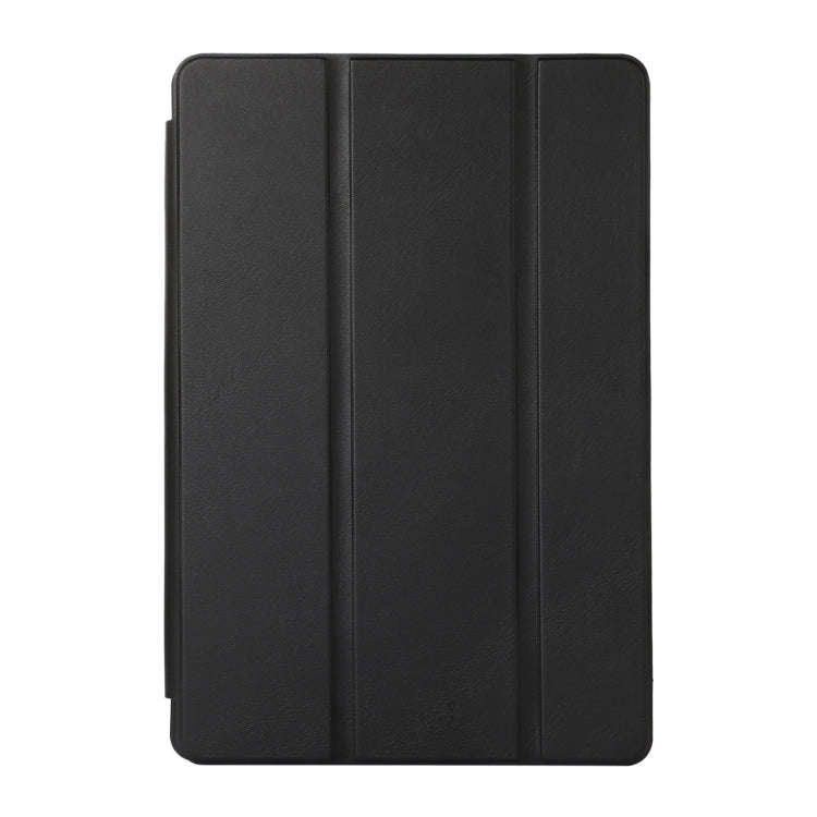 For Lenovo Tab M10 Plus 10.6 3rd Gen 2022 Solid Color 3-folding Leather Tablet Case(Black)