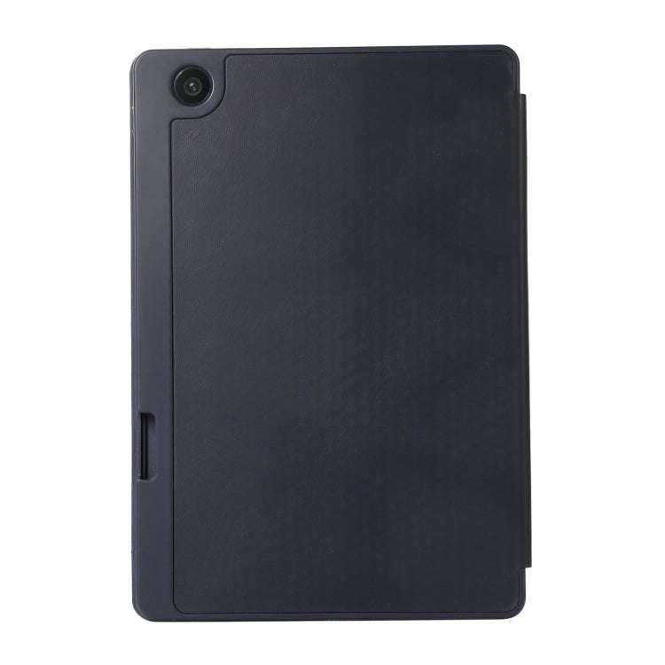For Lenovo Tab M10 Plus 10.6 3rd Gen 2022 Solid Color 3-folding Leather Tablet Case(Dark Blue)