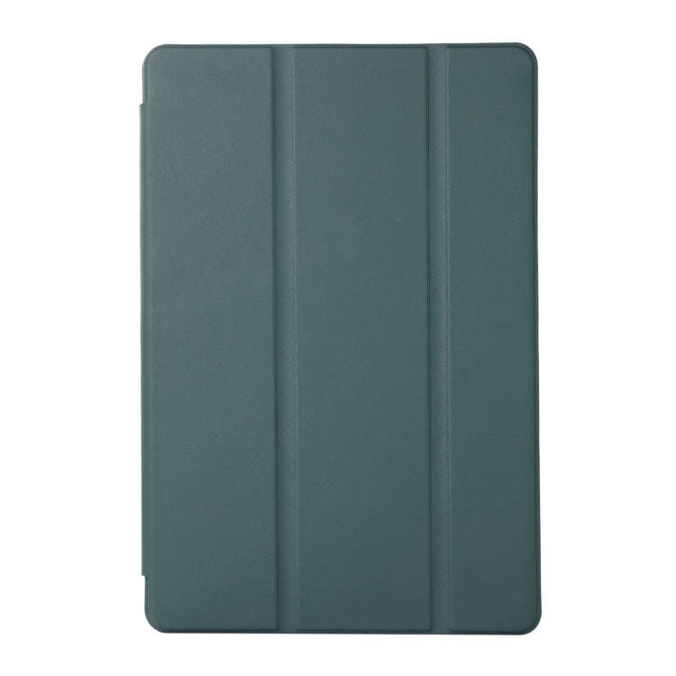 For Samsung Galaxy Tab S6 Lite/Tab S6 Lite 2022 Solid Color 3-folding Leather Tablet Case(Dark Gr...