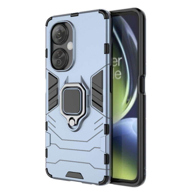 For OnePlus Nord CE 3 Magnetic Ring Holder PC + TPU Phone Case(Navy Blue)
