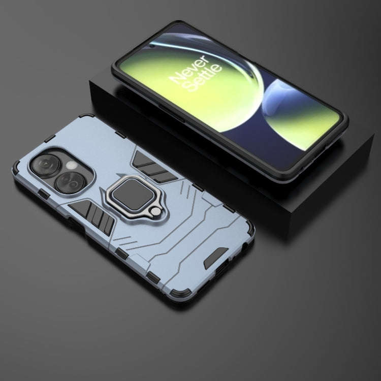 For OnePlus Nord CE 3 Magnetic Ring Holder PC + TPU Phone Case(Navy Blue)