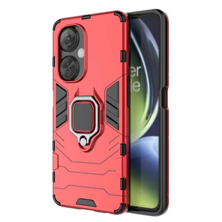 For OnePlus Nord CE 3 Magnetic Ring Holder PC + TPU Phone Case(Red)