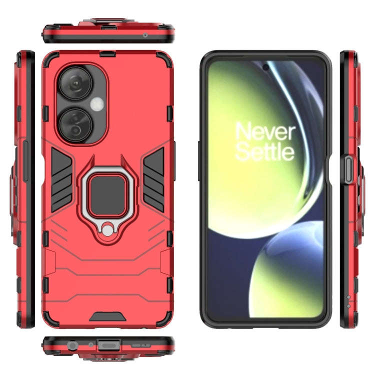 For OnePlus Nord CE 3 Magnetic Ring Holder PC + TPU Phone Case(Red)