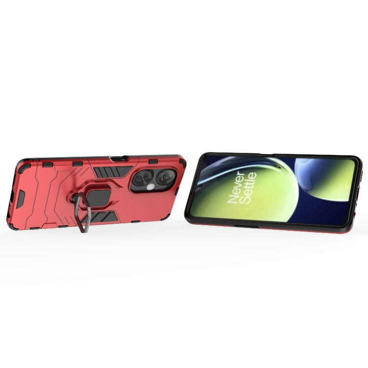 For OnePlus Nord CE 3 Magnetic Ring Holder PC + TPU Phone Case(Red)
