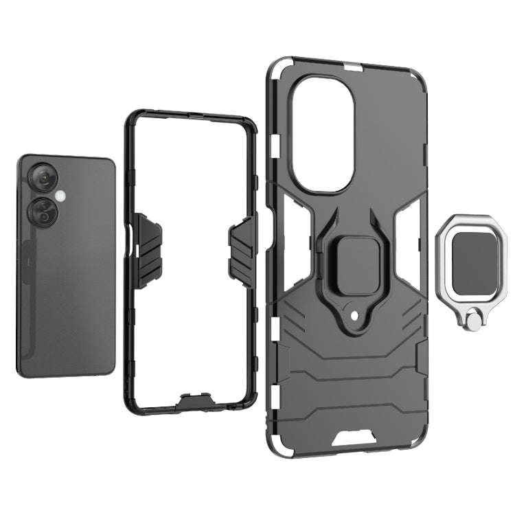 For OnePlus Nord CE 3 Magnetic Ring Holder PC + TPU Phone Case(Red)