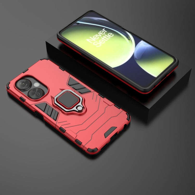 For OnePlus Nord CE 3 Magnetic Ring Holder PC + TPU Phone Case(Red)
