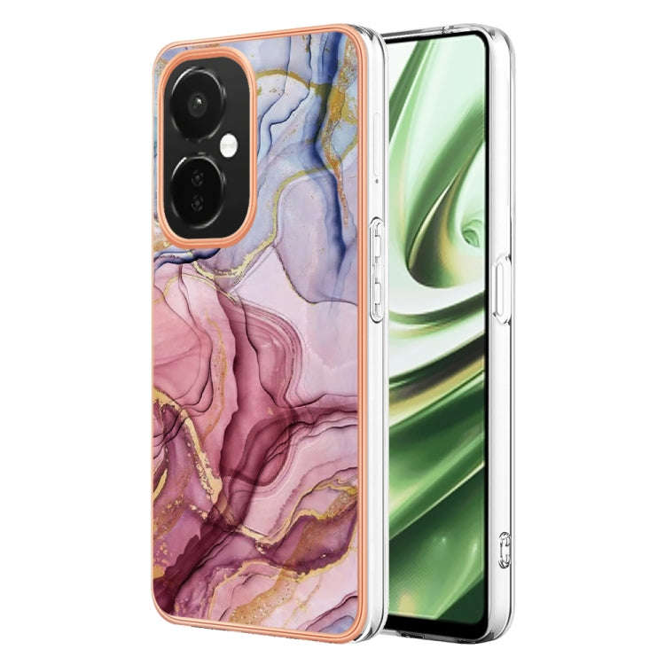For OnePlus Nord CE 3 Lite/Nord N30/OPP0 K11x Electroplating Marble Dual-side IMD Phone Case(Rose...
