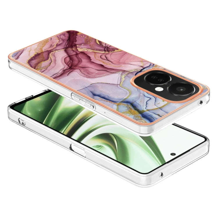 For OnePlus Nord CE 3 Lite/Nord N30/OPP0 K11x Electroplating Marble Dual-side IMD Phone Case(Rose...
