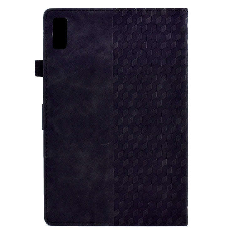 For Lenovo Tab P11 Gen 2 Rhombus Embossed Leather Tablet Case(Black)