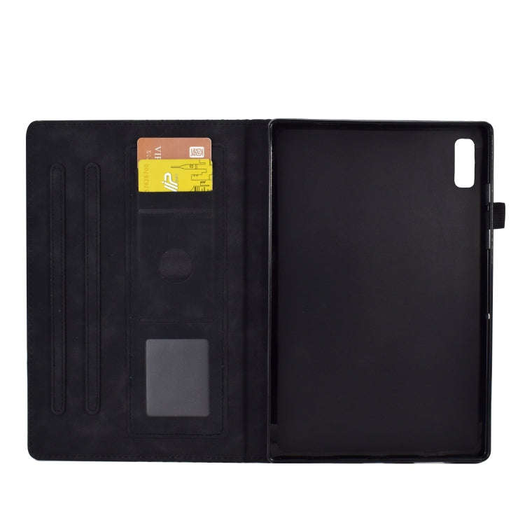 For Lenovo Tab P11 Gen 2 Rhombus Embossed Leather Tablet Case(Black)
