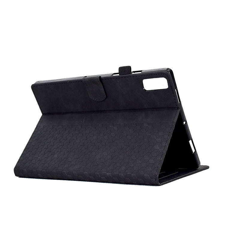 For Lenovo Tab P11 Gen 2 Rhombus Embossed Leather Tablet Case(Black)