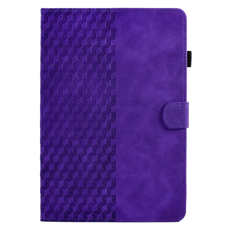 For Lenovo Tab P11 Gen 2 Rhombus Embossed Leather Tablet Case(Purple)