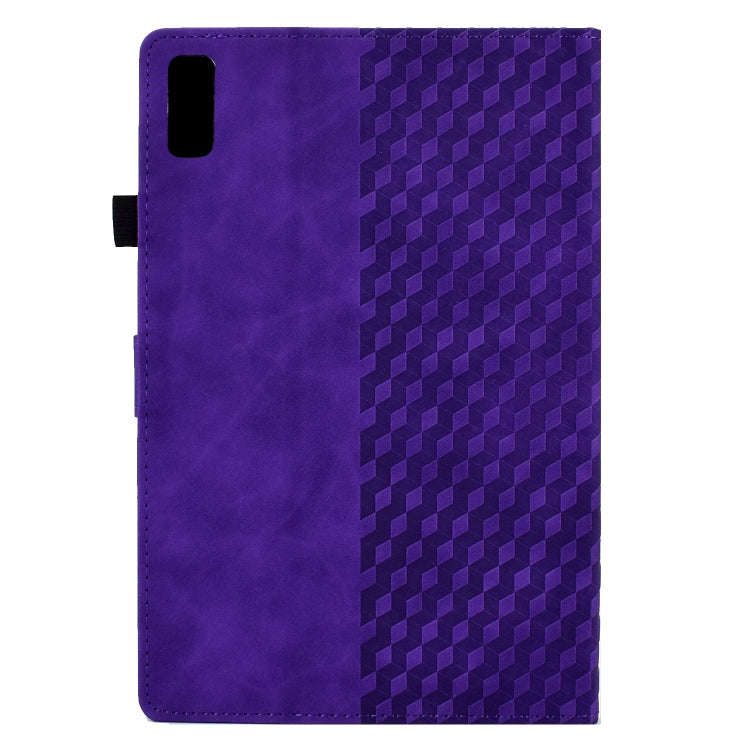 For Lenovo Tab P11 Gen 2 Rhombus Embossed Leather Tablet Case(Purple)