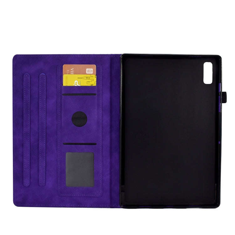 For Lenovo Tab P11 Gen 2 Rhombus Embossed Leather Tablet Case(Purple)