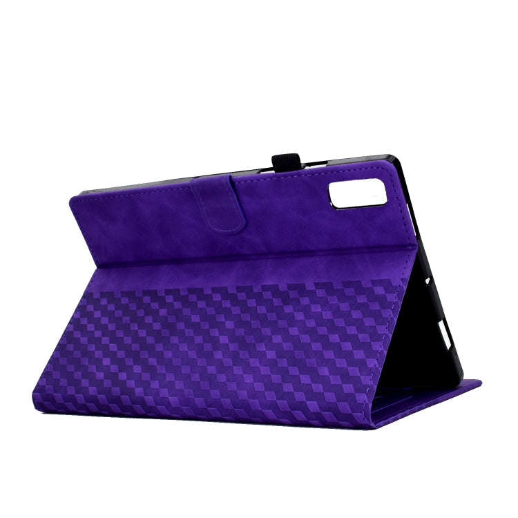 For Lenovo Tab P11 Gen 2 Rhombus Embossed Leather Tablet Case(Purple)