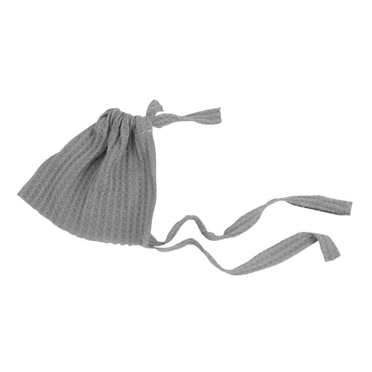 Elastic Fabric Newborn Baby Cute Cap with Strap(Grey)