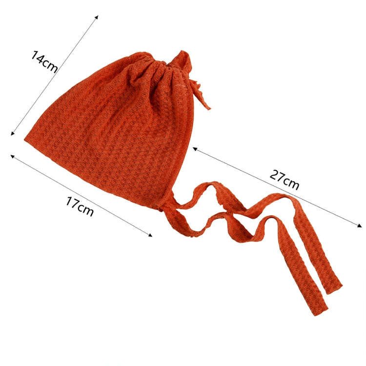 Elastic Fabric Newborn Baby Cute Cap with Strap(Grey)