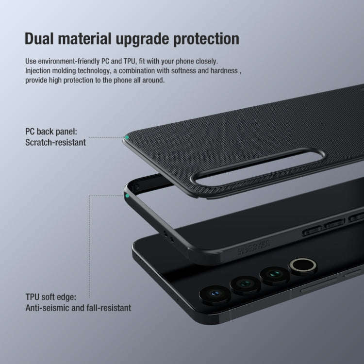For Meizu 20 Pro NILLKIN Frosted Shield Pro PC + TPU Phone Case(Black)