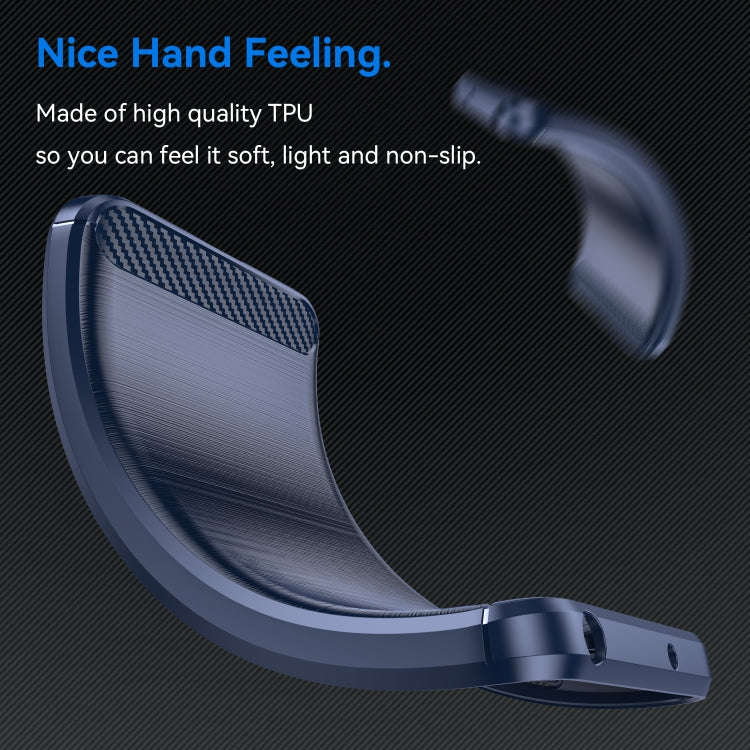 For Nokia G22 Brushed Texture Carbon Fiber TPU Phone Case(Blue)